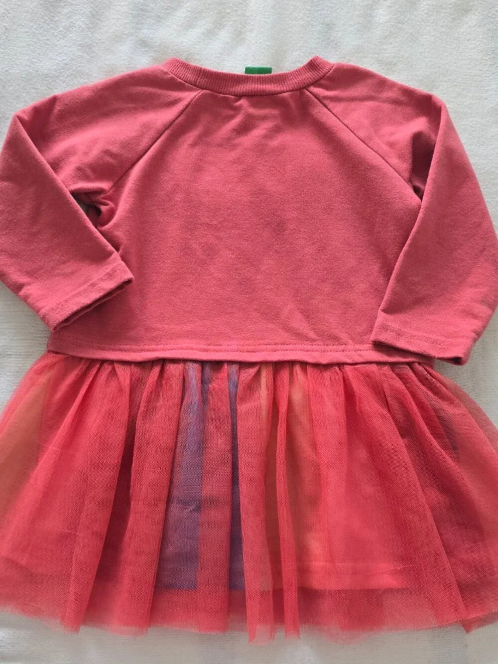 Size 2T Sesame Street Girls Elmo Long Sleeve Tulle Tutu Dress